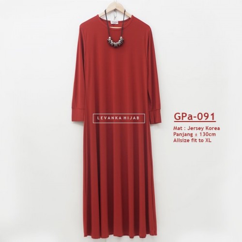 GPa-091 Gamis Polos Semi Klok